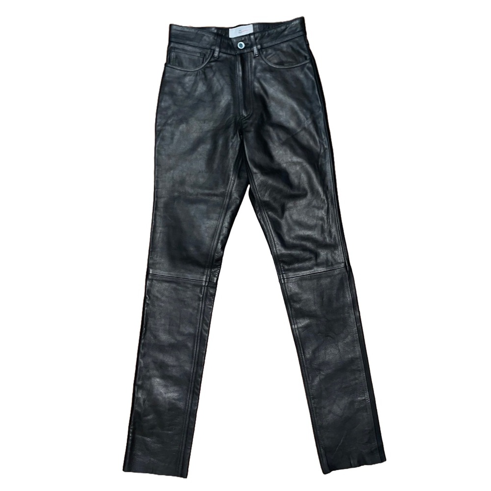 Tyler Minor Black Leather Pants Bikercore Motorcycle Goth Punk Moto Edgy